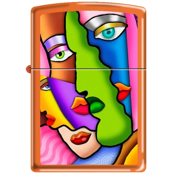 Zippo 2024 Zippo Custom Abstract Painting Orange Matte ZIP-231CI013664 - main